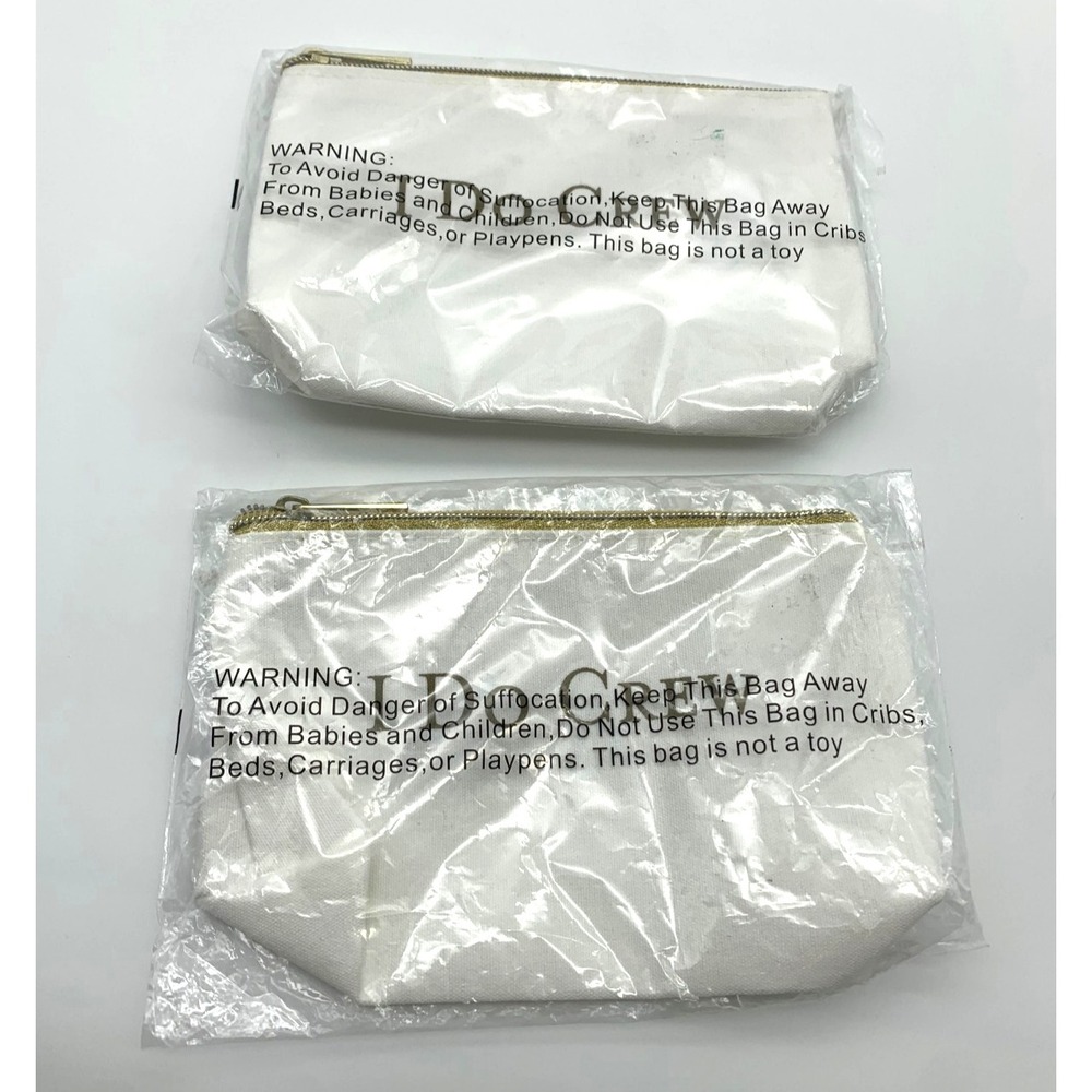 I Do‎ Crew Canvas Makeup Bags Wedding Bridesmaid Bridal Party CosmeticBag